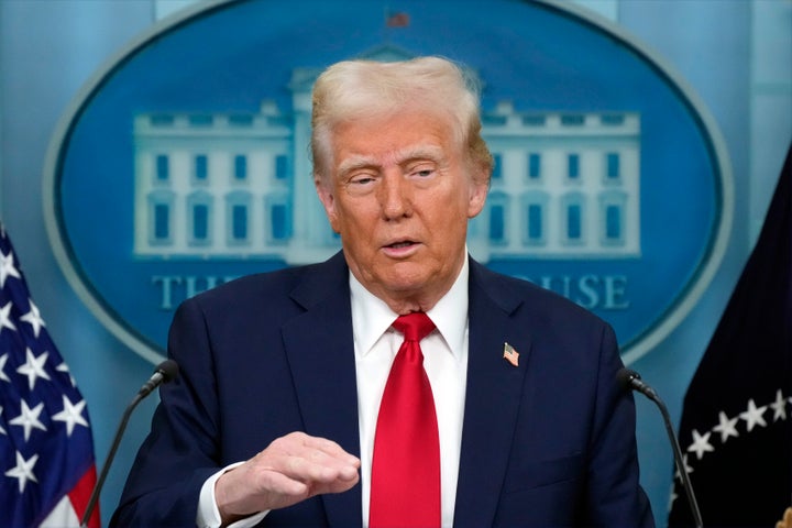 President Donald Trump discusses the air collision from the White House on Thursday.