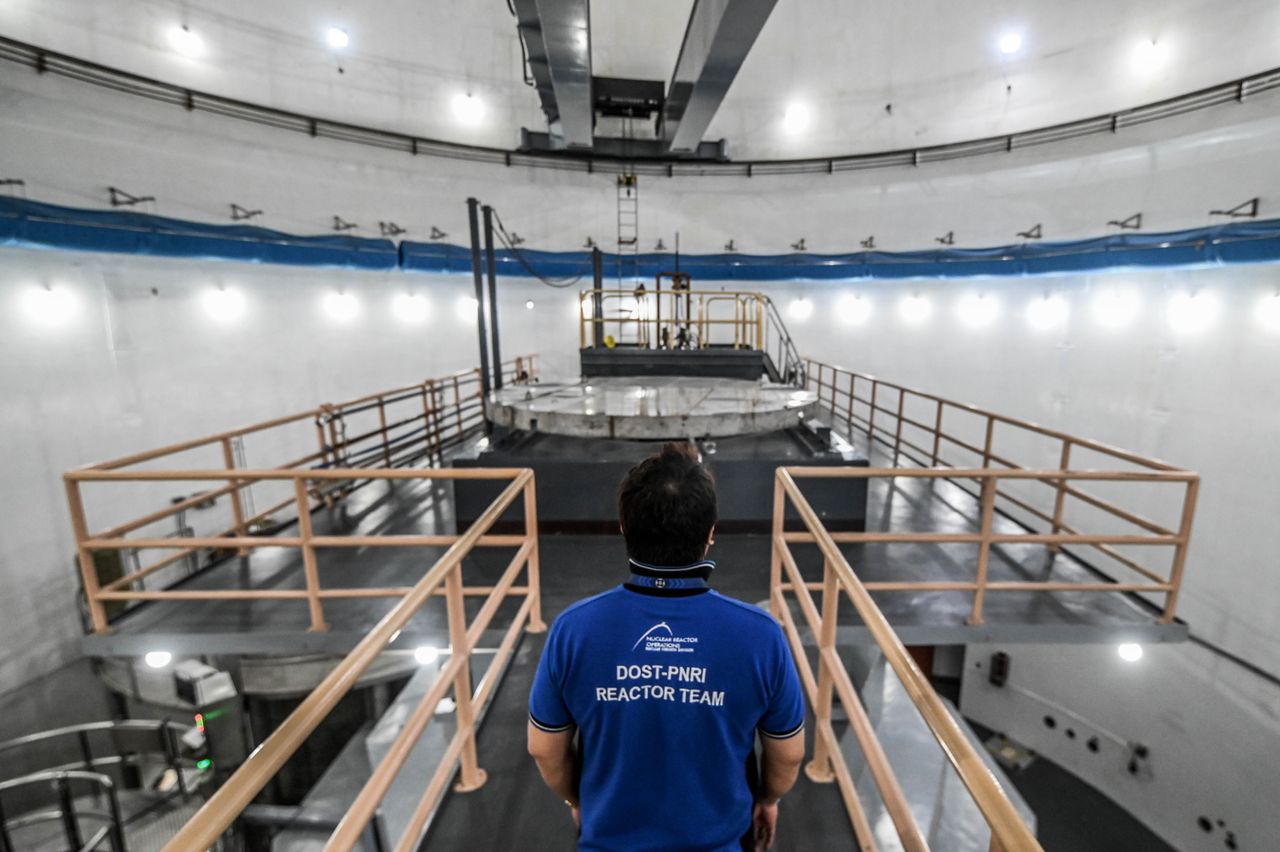 Ryan Olivares, the head of reacter operations at the Philippines Nuclear Research Institute, shows off the country's indigenously designed research reactor, the PRR-1 SATER, in the heart of the capital, Manila.