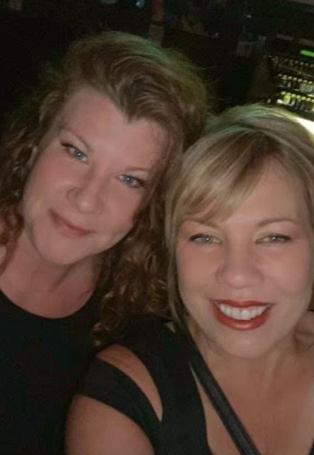 The author (right) and her friend Gina.