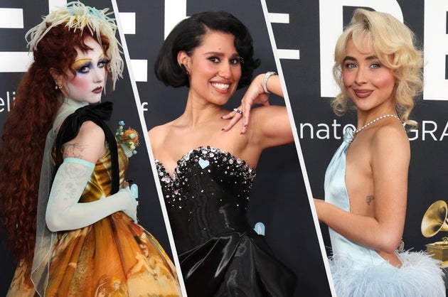 Chappell Roan, Raye and Sabrina Carpenter at the 2025 Grammys