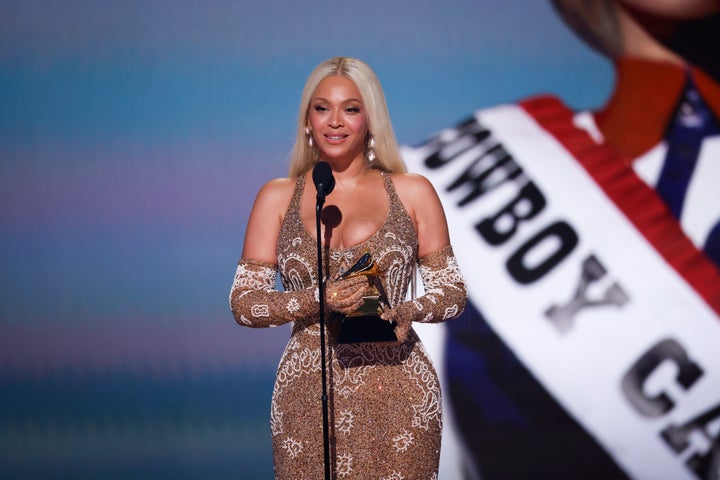 LOS ANGELES - FEBRUARY 2: Beyoncé at The 67th Annual Grammy Awards, airing live from Crypto.com Arena in Los Angeles, California, Sunday, Feb. 2 (8:00-11:30 PM, live ET/5:00-8:30 PM, live PT) on the CBS Television Network, and streaming live and on demand on Paramount+.* (Photo by Sonja Flemming/CBS via Getty Images)