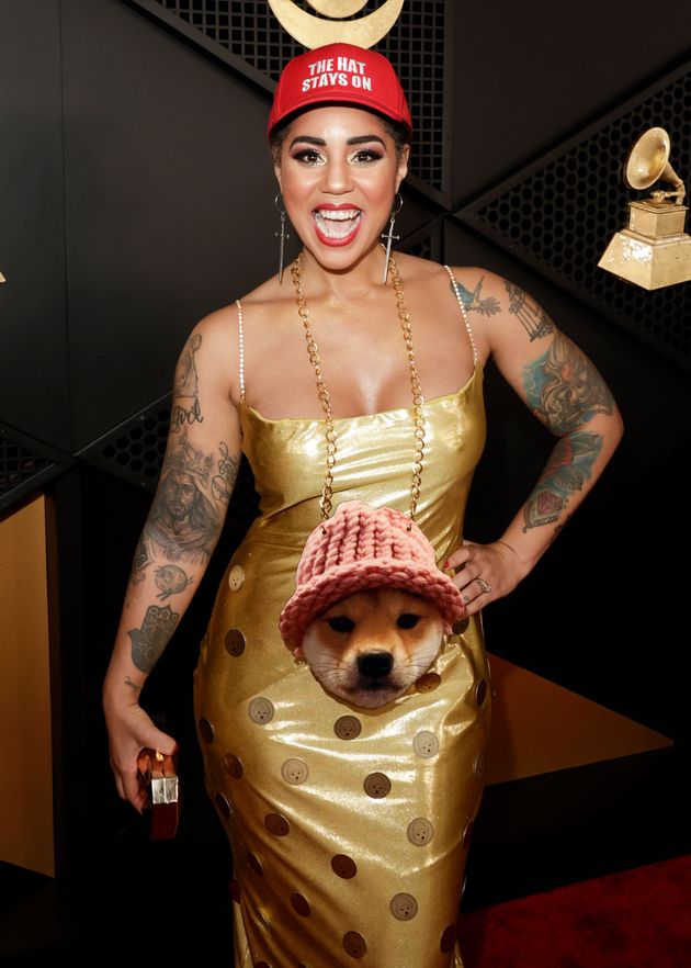 Joy Villa is all Trumped up at the 67th Annual Grammy Awards. 