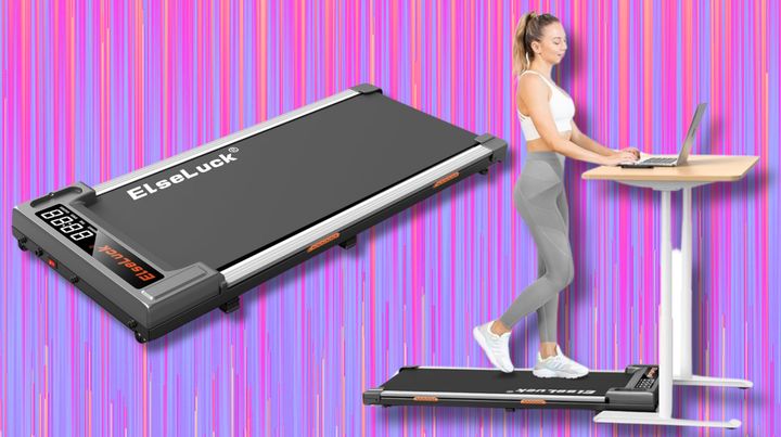 The Elseluck walking pad and under desk treadmill is $89.99 with a $10 coupon.