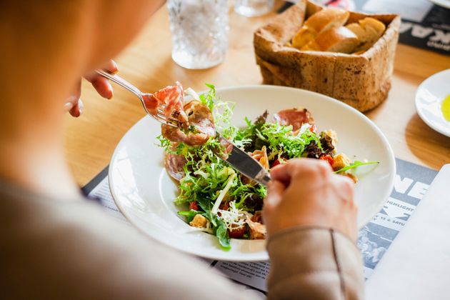 Person eating lunch