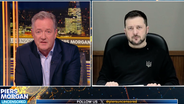 Piers Morgan and Volodymyr Zelenskyy