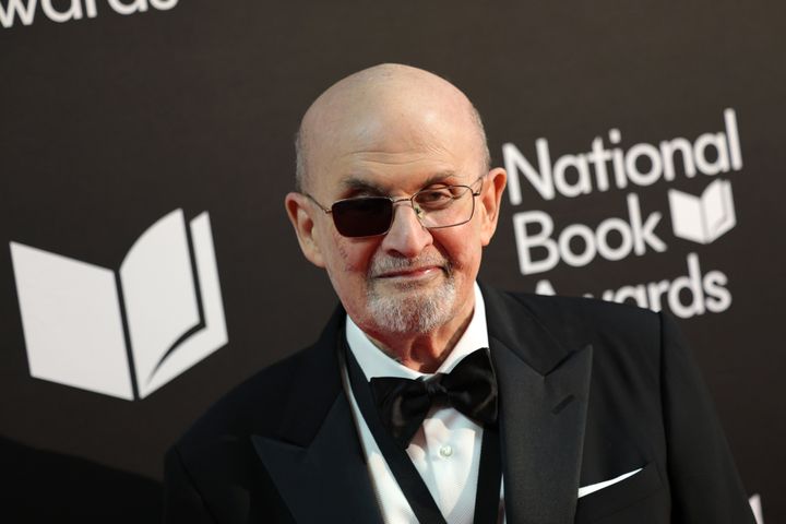 Salman Rushdie attends the 75th National Book Awards at Cipriani Wall Street on November 20, 2024 in New York City. (Photo by Dimitrios Kambouris/Getty Images)