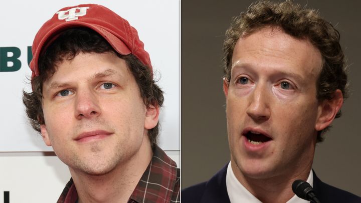 Jesse Eisenberg and Mark Zuckerberg. In a recent interview, the actor, who portrayed the Facebook co-founder in "The Social Network," distance himself from Zuckerberg.