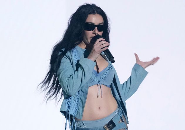 Charli XCX performing at the Grammys on Sunday night