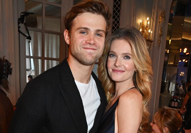 Leo Woodall and Meghann Fahy at The South Bank Sky Arts Awards together in 2023