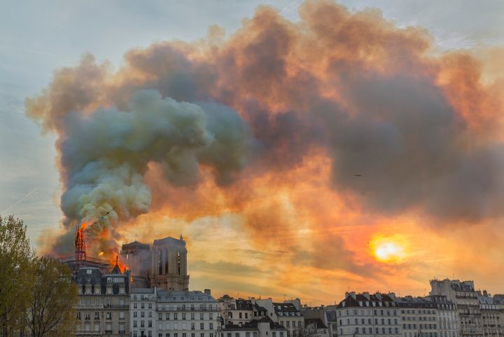 Ο καθεδρικός ναός του Παρισιού, 15 Απριλίου 2019. 