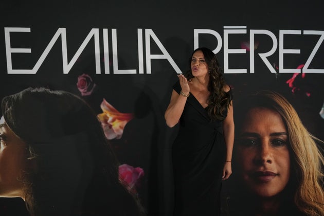 Η Κάρλα Σοφία Γκασκόν στη συνέντευξη Τύπου για την προώθηση της ταινίας «Emilia Perez», στο Μέξικο Σίτι, 15 Ιανουαρίου 2025. (AP Photo/Eduardo Verdugo)