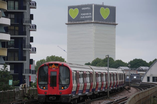 A general view of Grenfell Tower after a fire in June, 2017, in London, Monday, Sept. 2, 2024, in which 72 people were killed. 