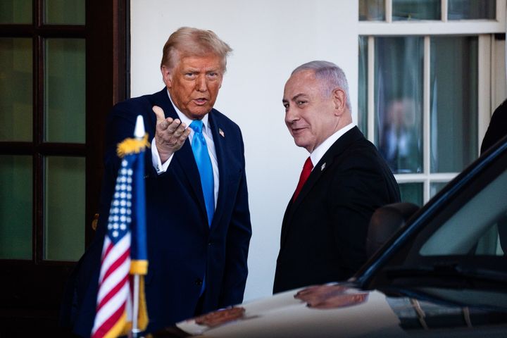 President Donald Trump and Israeli Prime Minister Benjamin Netanyahu at the White House on Tuesday.