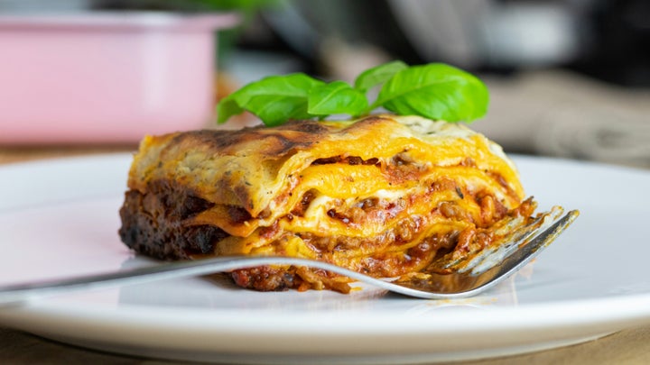 Lasagne on a plate
