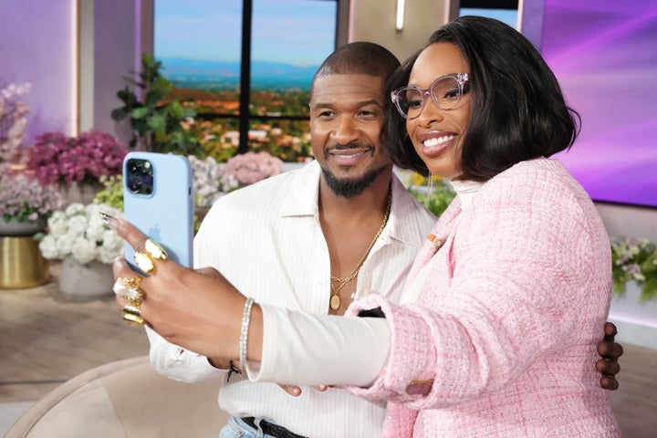 Usher appears with Jennifer Hudson on "The Jennifer Hudson Show" airing February 4, 2025 in Burbank, California. 