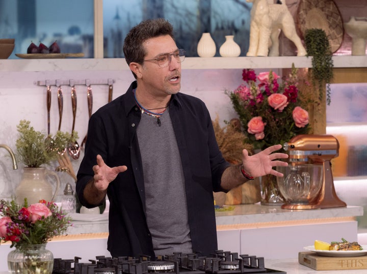 Gino D'Acampo in the This Morning kitchen in February 2023