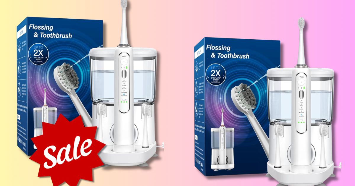 This Electric Toothbrush Doubles As A Water Flosser For ‘Dentist-Clean Teeth.’ Nab It On Sale Right Now.