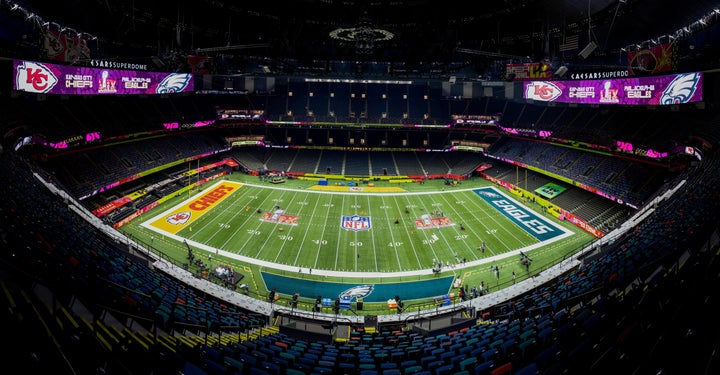 NEW ORLEANS, LA - FEBRUARY 08: The Caesars Superdome is ready for Super Bowl LIX on February 8, 2025 at the Caesars Superdome in New Orleans, LA. (Photo by Bob Kupbens/Icon Sportswire via Getty Images)