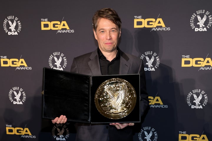 BEVERLY HILLS, CALIFORNIA - FEBRUARY 08: Sean Baker, winner of a Directors Guild of America Feature Film Medallion for “Anora,” poses in the press room during the 77th Annual Directors Guild Of America Awards at The Beverly Hilton on February 08, 2025 in Beverly Hills, California. (Photo by Maya Dehlin Spach/FilmMagic)