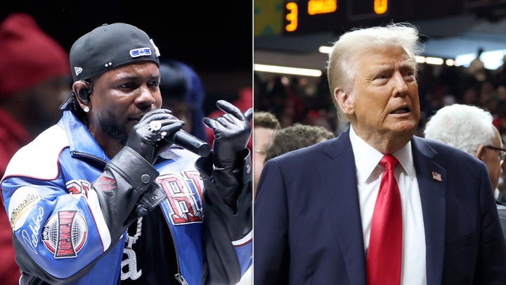 Kendrick Lamar and President Donald Trump.