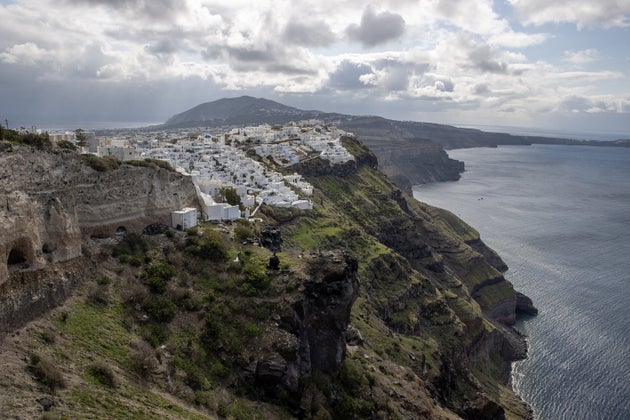 Όψη του νησιού της Σαντορίνης (9 Φεβρουαρίου 2025) 