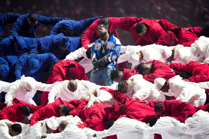 Kendrick Lamar performs at halftime of Super Bowl LlX on Feb. 9, 2025, in New Orleans.