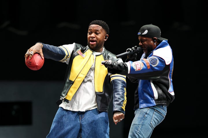 Kendrick Lamar closes out his Super Bowl LIX Halftime Show with producer Mustard as he performs "TV Off."