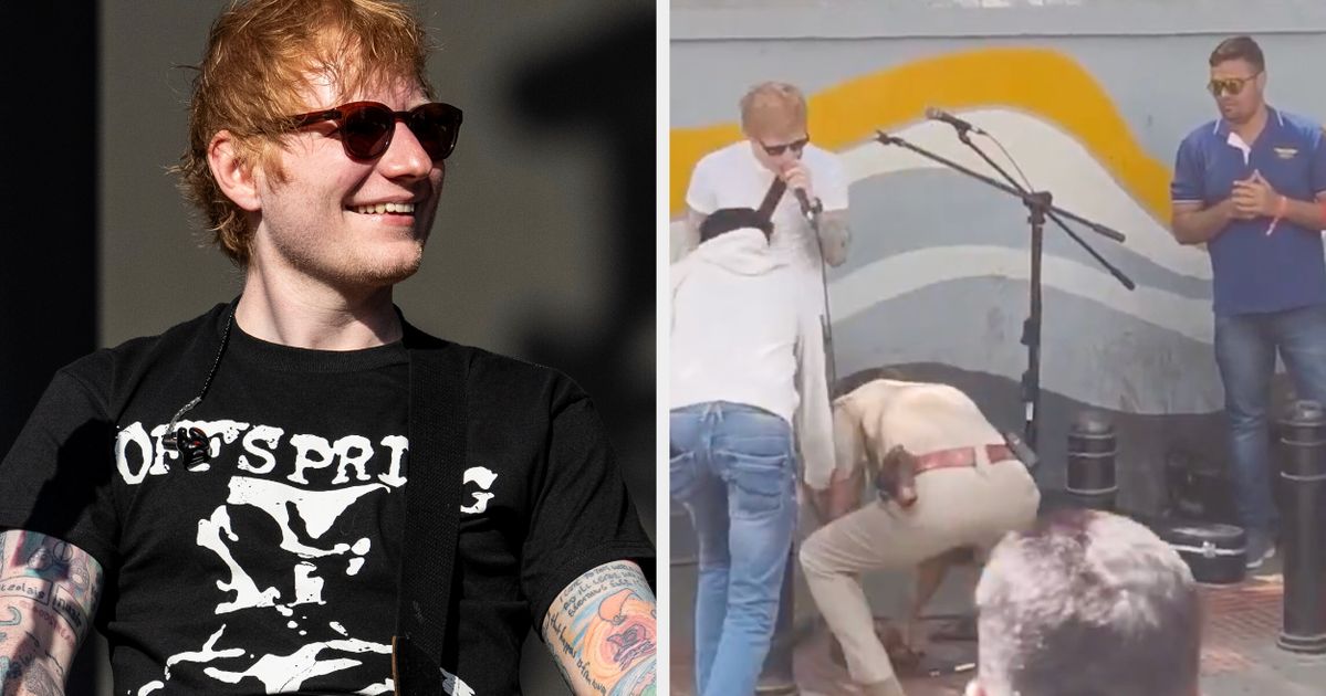 Ed Sheeran Had A Hilarious Reaction To Viral Clip Of Indian Police Shutting Down His Busking Performance