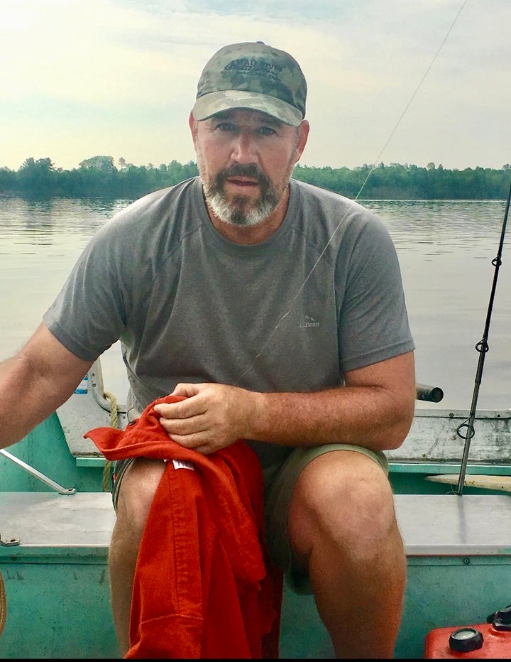 The author says: "His name is Camillus, and he can sew a button on a shirt — in a boat, in the middle of Georgian Bay."