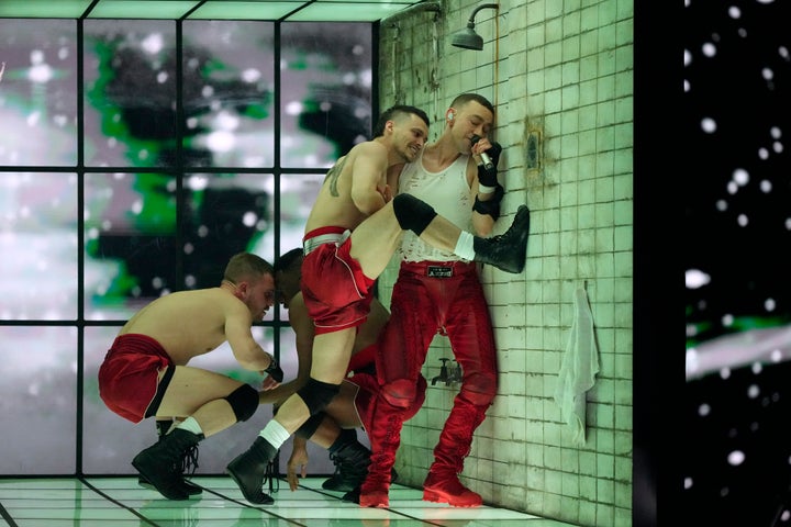 Olly Alexander on stage during last year's Eurovision Song Contest