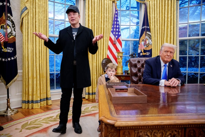 Musk and Trump held a press conference Tuesday in the Oval Office to defend DOGE.