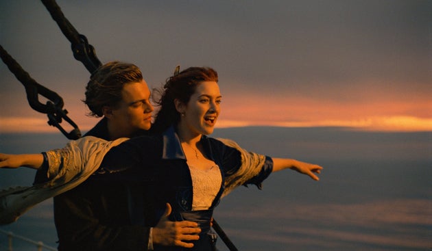 Kate Winslet and Leonardo DiCaprio in The Titanic