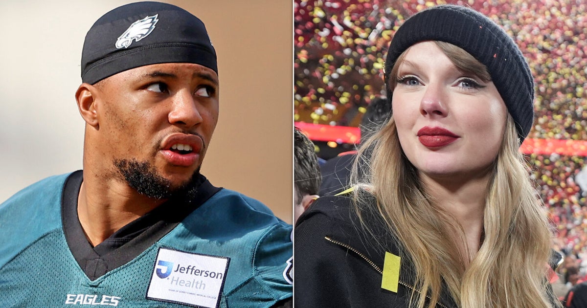 NextImg:Philadelphia Eagles' Saquon Barkley Weighs In On Taylor Swift Being Booed At The Super Bowl