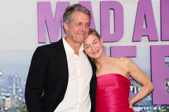 Hugh Grant and Renée Zellweger at the premiere of Bridget Jones: Mad About The Boy last month
