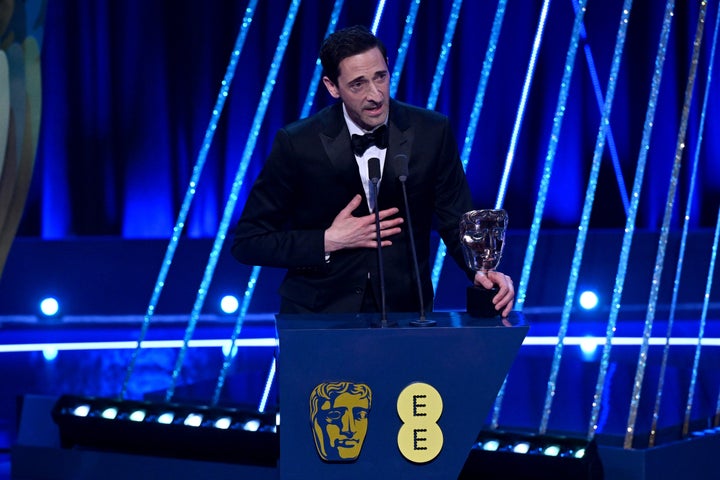 Ο Έιντριεν Μπρόντι νικητής του BAFTA Α΄ Ανδρικού Ρόλου για την ερμηνεία του στην ταινία «The Brutalist», Royal Festival Hall, 16 Φεβρουαρίου 2025, Λονδίνο. (Photo by Stuart Wilson/BAFTA/Getty Images for BAFTA)