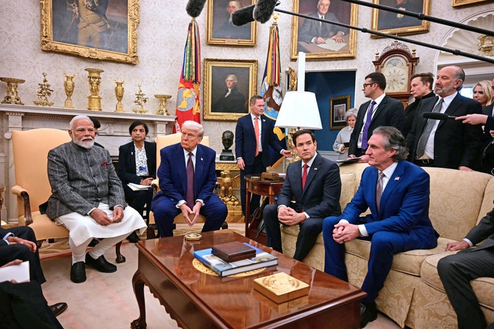 Donald Trump met with Indian Prime Minister Narendra Modi in the Oval Office.