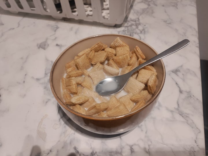 The same bowl of cereal after half an hour