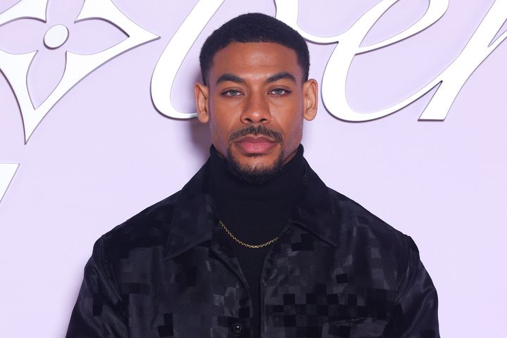 Aaron Pierre attends the Louis Vuitton Menswear Fall-Winter 2025/2026 show as part of Paris Fashion Week on Jan. 21, 2025.