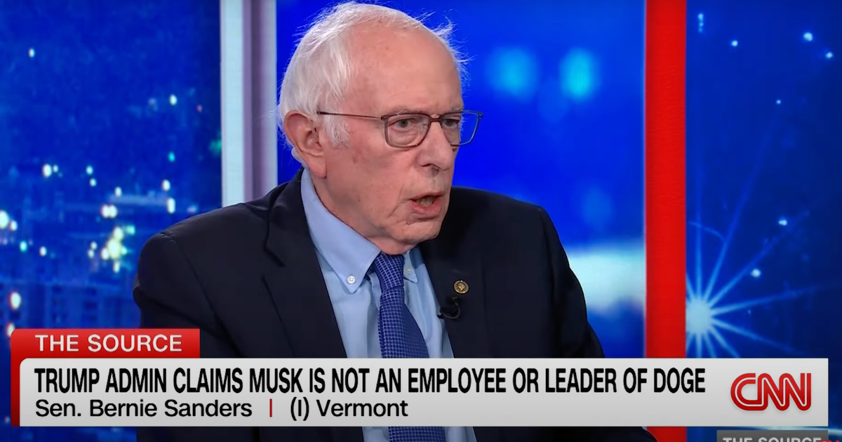 NextImg:Bernie Sanders Says Elon Musk Is 'Clearly Running The Show' At DOGE