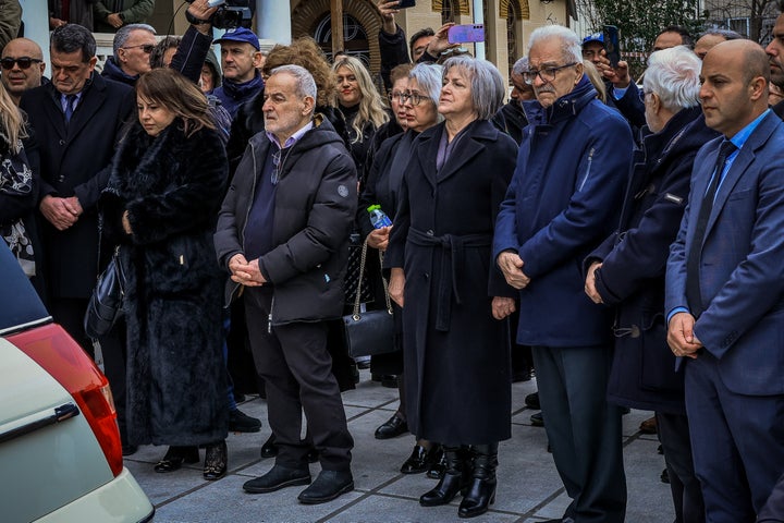 Κηδεία του 39χρονου Βασίλη Καλογήρου από τον ιερό ναό του Αγίου Αχιλλίου στην Λάρισα, Τετάρτη 19 Φεβρουαρίου 2025. Ο 39χρονος Βασίλης Καλογήρου, βρέθηκε νεκρός, σχεδόν 50 ημέρες μετά την εξαφάνισή του, σε περιοχή του Τυρνάβου. (EUROKINISSI)