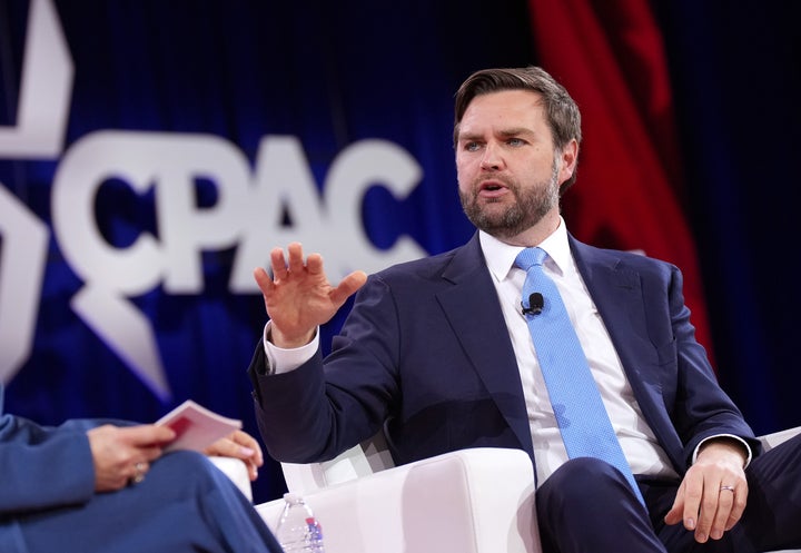 Vice President JD Vance speaks at the Conservative Political Action Conference on Thursday.