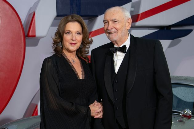 Barbara Broccoli and Michael G. Wilson at the premiere of No Time To Die in 2021