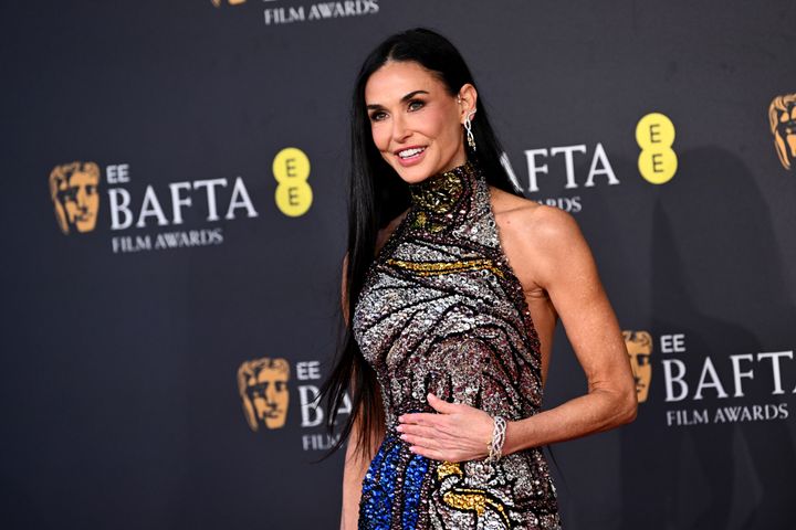 Η ηθοποιός Ντέμι Μουρ στα βραβεία BAFTA, Λονδίνο, Φεβρουάριος 2025. (Photo by Joe Maher/BAFTA/Getty Images for BAFTA)