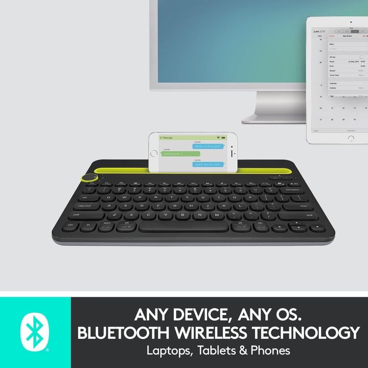 Logitech's travel keyboard connects to smartphones and tablets so you can type on the go without depending on a touchscreen or a computer.