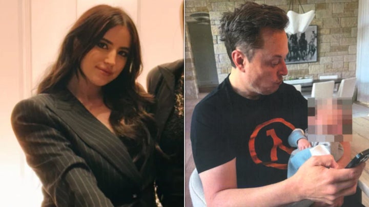 Ashley St. Clair and Elon Musk holding her child, via Instagram @realashleystclair and New York Supreme Court.