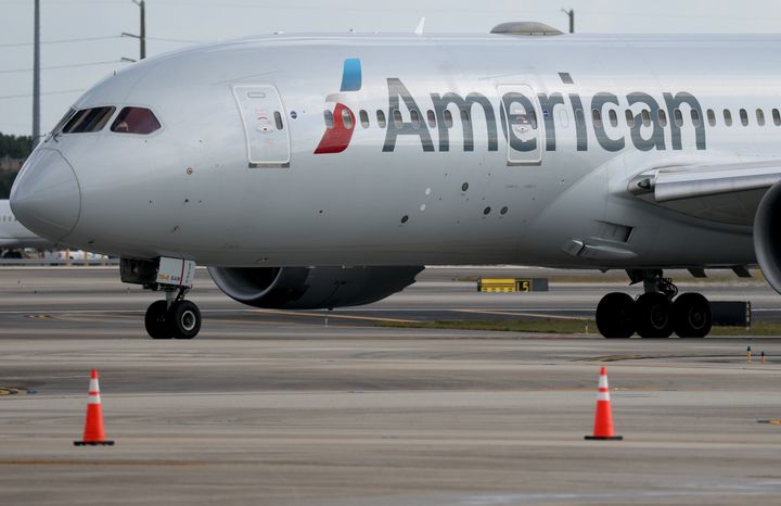 MIAMI, FLORIDA - FEBRUARY 19: An American Airlines plane on the tarmac at the Miami International Airport on February 19, 2025 in Miami, Florida. The carrier announced that it is adding two new routes from LGA servicing two cities in South Carolina: Charleston and Myrtle Beach. (Photo by Joe Raedle/Getty Images)