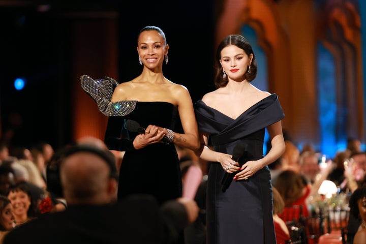 "Emilia Pérez" actors Zoe Saldana and Selena Gomez were not joined by the film's lead, Karla Sofía Gascón, during Sunday's SAG Awards.