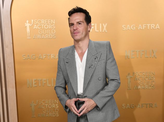 Andrew Scott pictured arriving at the 2025 SAG Awards