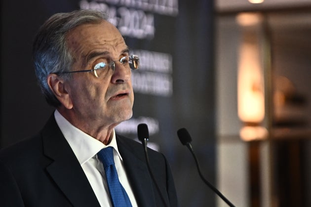 Ο πρώην πρωθυπουργός, Αντώνης Σαμαράς κατά την πρώτη ημέρα εργασιών του συνεδρίου με θέμα 