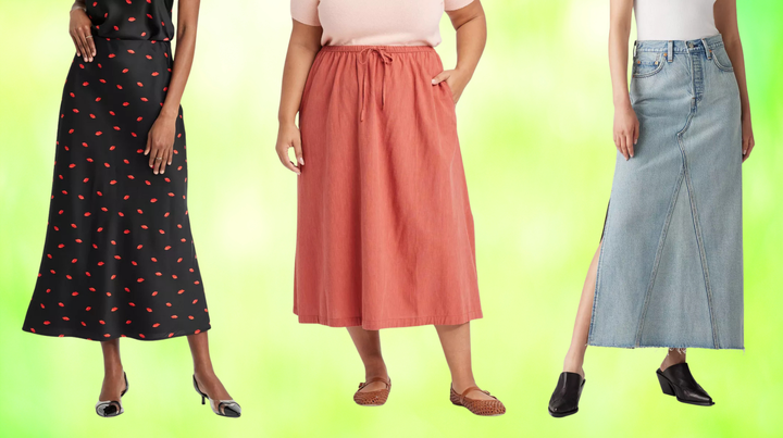 Skirts from Target by A New Day, Universal Thread and Levi's.
